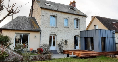 Image Réalisation d'une extension en ossature bois à Caen (14)