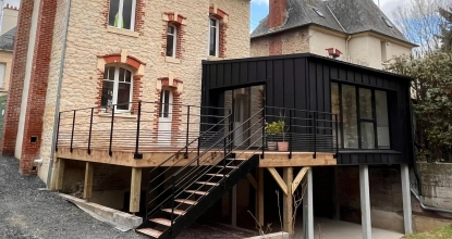 Image Réalisation d'une extension en ossature bois à Caen 