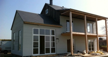 Image Construction d'une maison en bois en Normandie