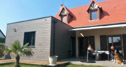 Image Réalisation d'une extension en ossature bois à Douvres-la-Délivrande (14)
