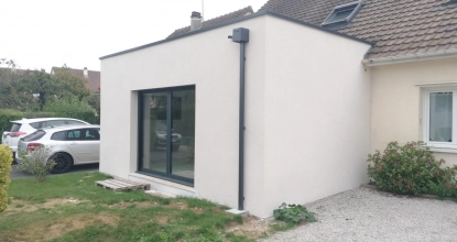 Image Réalisation d'une extension en ossature bois à Ifs (14)