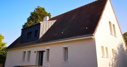 Image  Rénovation BBC à Authie (14) avec construction d'une lucarne en ossature bois