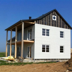 Construction d'une maison en bois